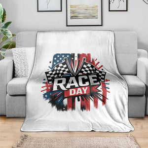 Checkered Flag Racing Throw Blanket Race Day Team Lover TS14 Print Your Wear