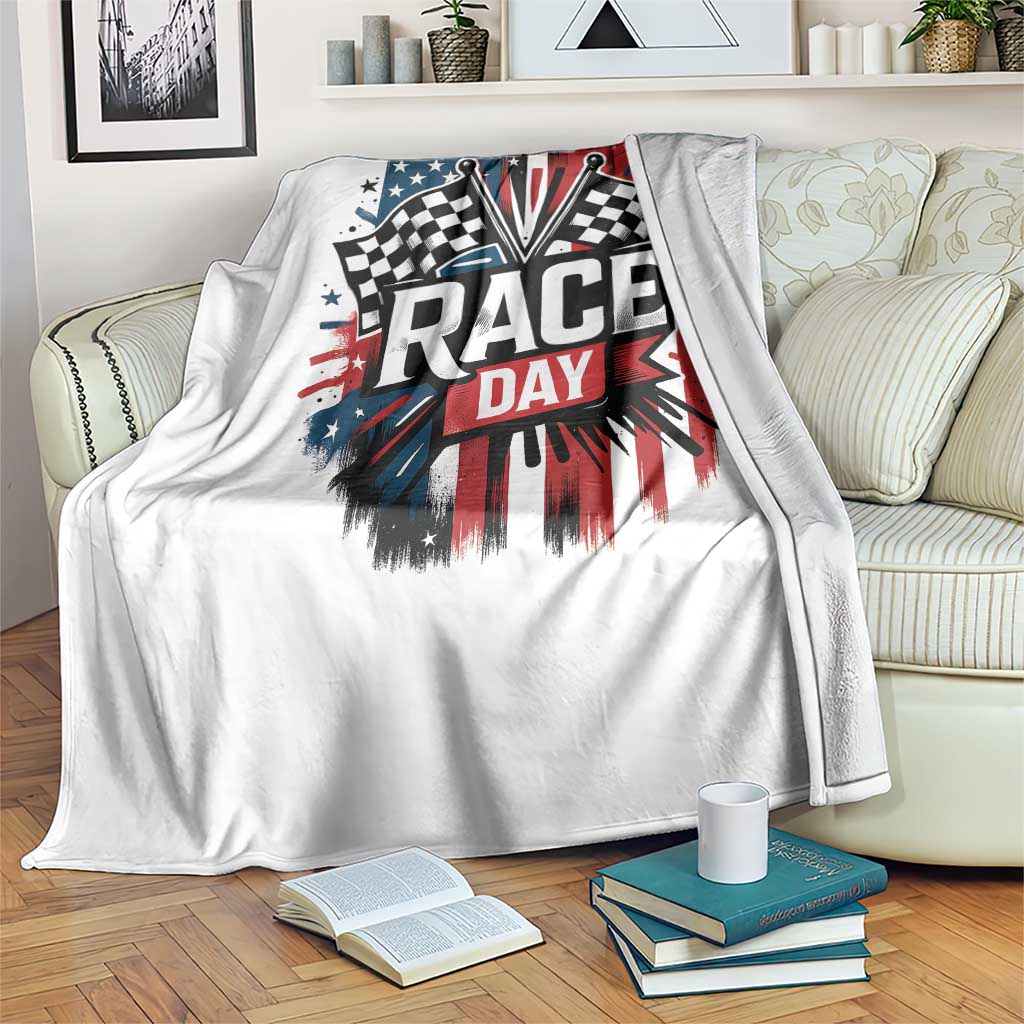 Checkered Flag Racing Throw Blanket Race Day Team Lover TS14 Print Your Wear