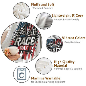 Checkered Flag Racing Throw Blanket Race Day Team Lover TS14 Print Your Wear