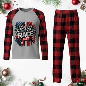 Checkered Flag Racing Plaid Pajama Set Race Day Team Lover TS14 Buffalo Plaid Print Your Wear