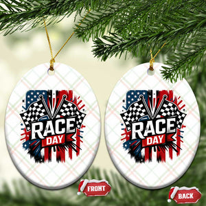 Checkered Flag Racing Ceramic Ornament Race Day Team Lover TS14 Print Your Wear