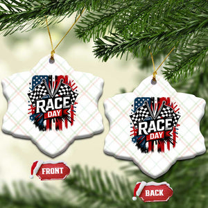 Checkered Flag Racing Ceramic Ornament Race Day Team Lover TS14 Print Your Wear