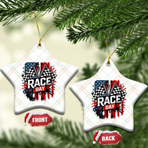Checkered Flag Racing Ceramic Ornament Race Day Team Lover TS14 Print Your Wear