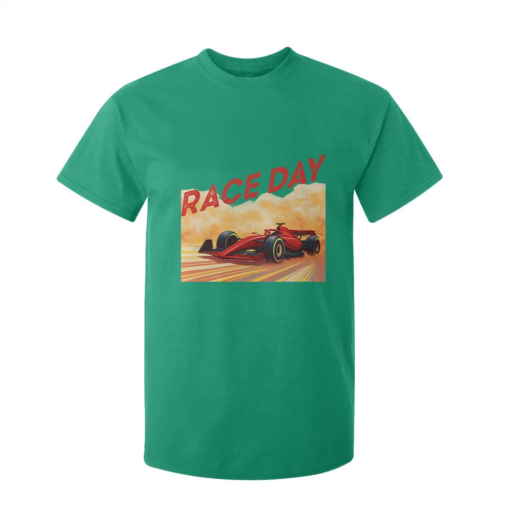 Vintage Racing Formula Car T Shirt For Kid TS14 Irish Green Print Your Wear