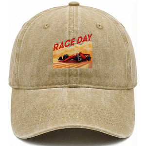 Vintage Racing Formula Car Washed Cotton Baseball Cap TS14 Washed Cap Universal Fit Khaki Print Your Wear
