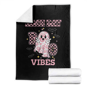 Race Car Halloween Throw Blanket Boo Checkered Coquette Bow TS14 Black Print Your Wear