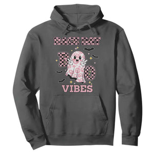 Race Car Halloween Hoodie Boo Checkered Coquette Bow TS14 Dark Heather Print Your Wear