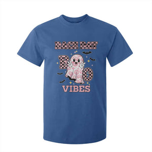 Race Car Halloween T Shirt For Kid Boo Checkered Coquette Bow TS14 Royal Blue Print Your Wear