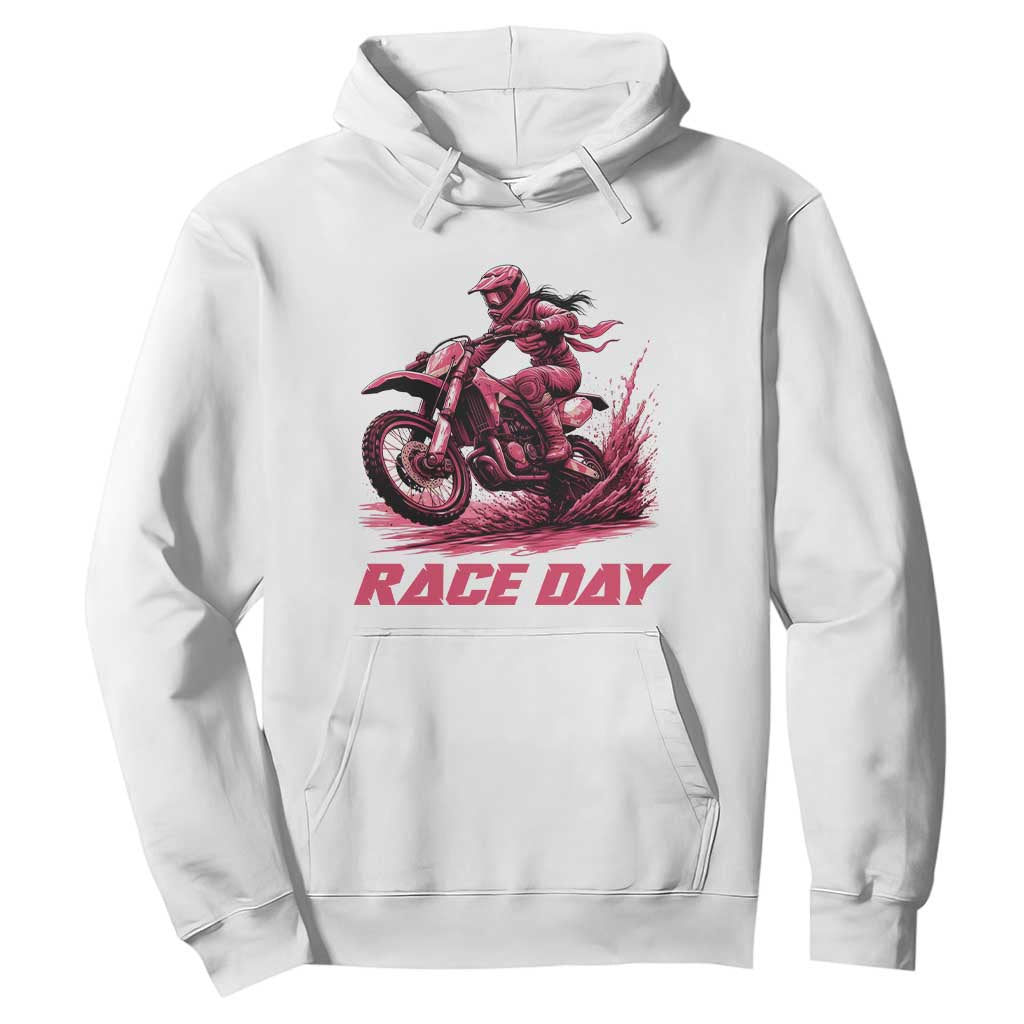 Dirt Bike Girl Hoodie Motocross Racing Women TS14 White Print Your Wear