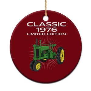 50th Birthday 1976 Limited Edition Classic Farm Tractor Ceramic Ornament