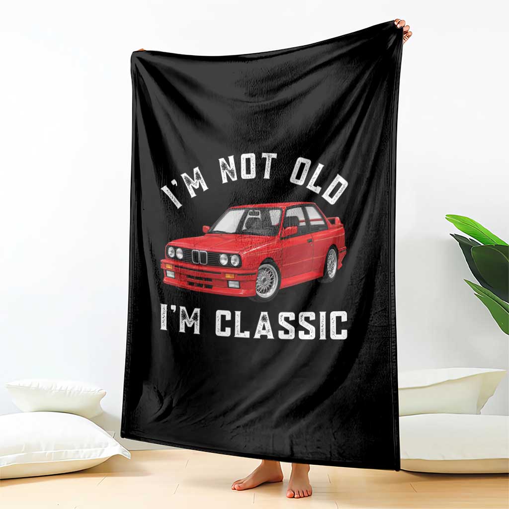 I'm Not Old I'm A Classic Throw Blanket Vintage 1986 Classic German Performance Car