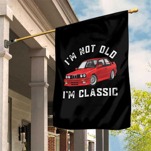 I'm Not Old I'm A Classic Garden Flag Vintage 1986 Classic German Performance Car