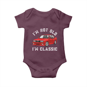 I'm Not Old I'm A Classic Baby Onesie Vintage 1986 Classic German Performance Car