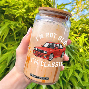I'm Not Old I'm A Classic Glass Can Vintage 1986 Classic German Performance Car