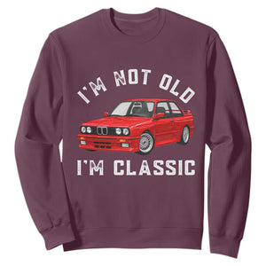 I'm Not Old I'm A Classic Sweatshirt Vintage 1986 Classic German Performance Car