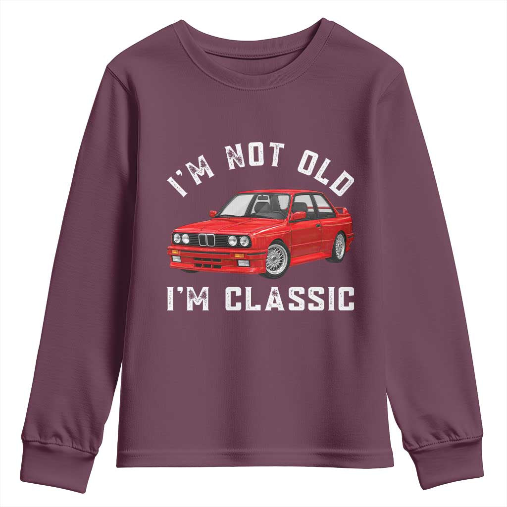 I'm Not Old I'm A Classic Youth Sweatshirt Vintage 1986 Classic German Performance Car