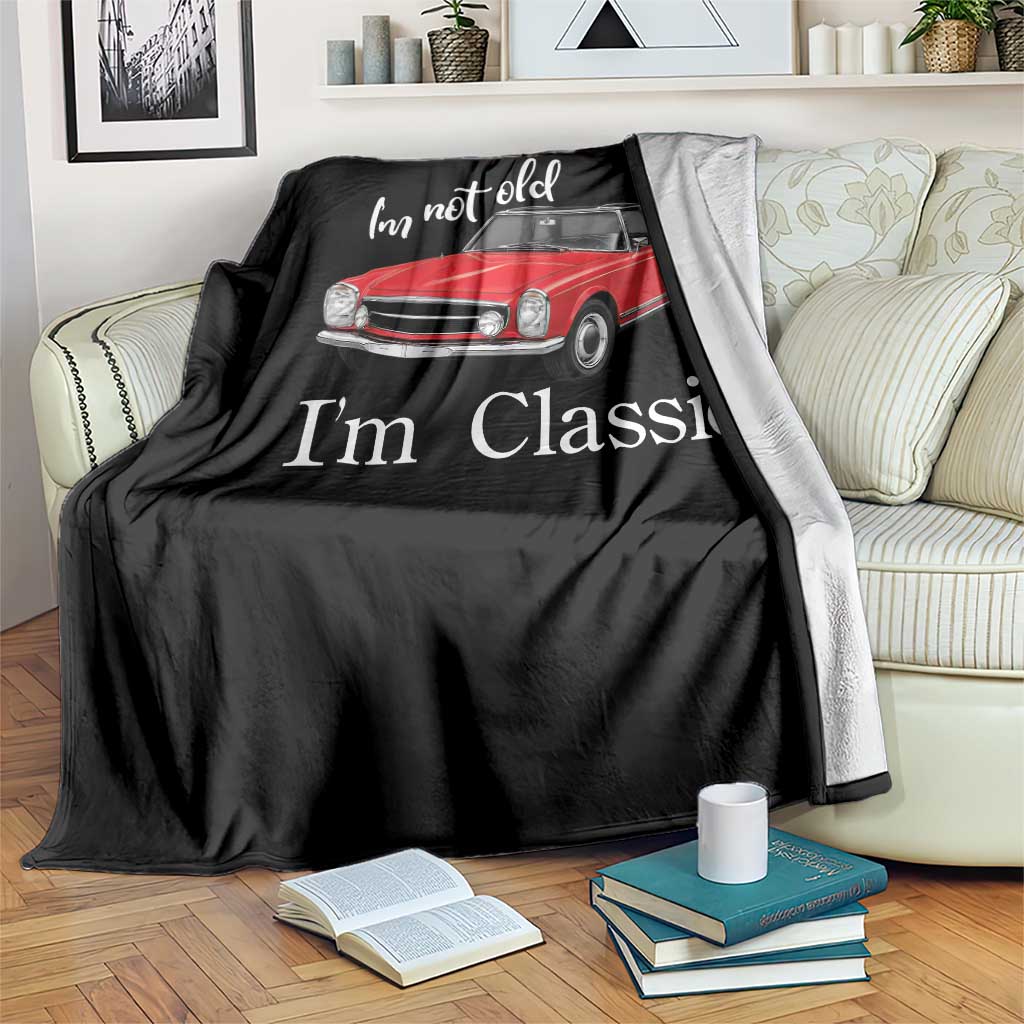 I'm Not Old I'm A Classic Throw Blanket Vintage 1963 Classic Luxury Roadster