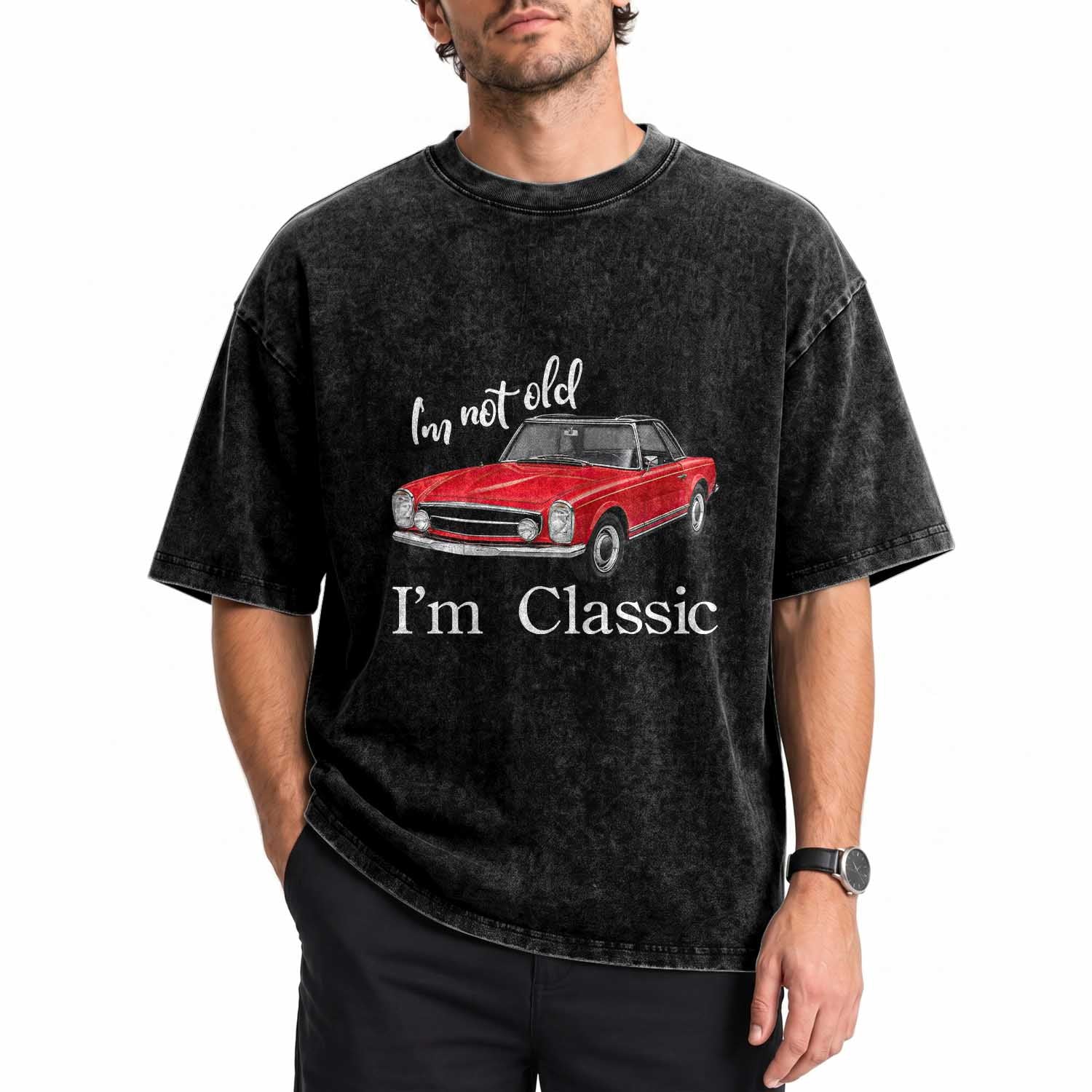 I'm Not Old I'm A Classic Washed Cotton T-Shirt Vintage 1963 Classic Luxury Roadster