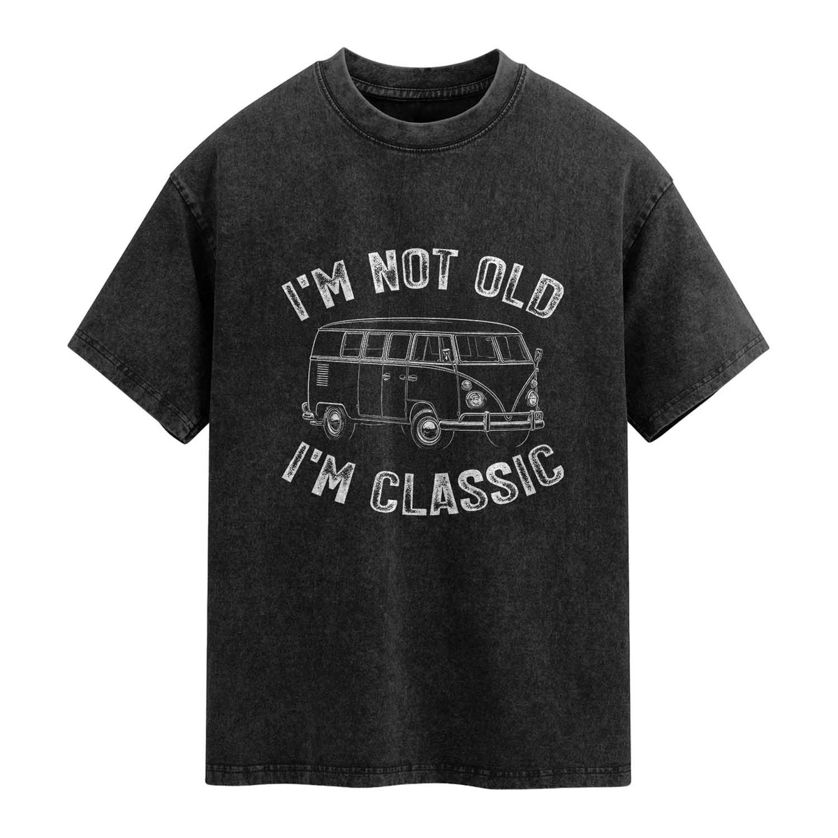 I'm Not Old I'm A Classic Washed Cotton T-Shirt Vintage 1967 Classic Microbus