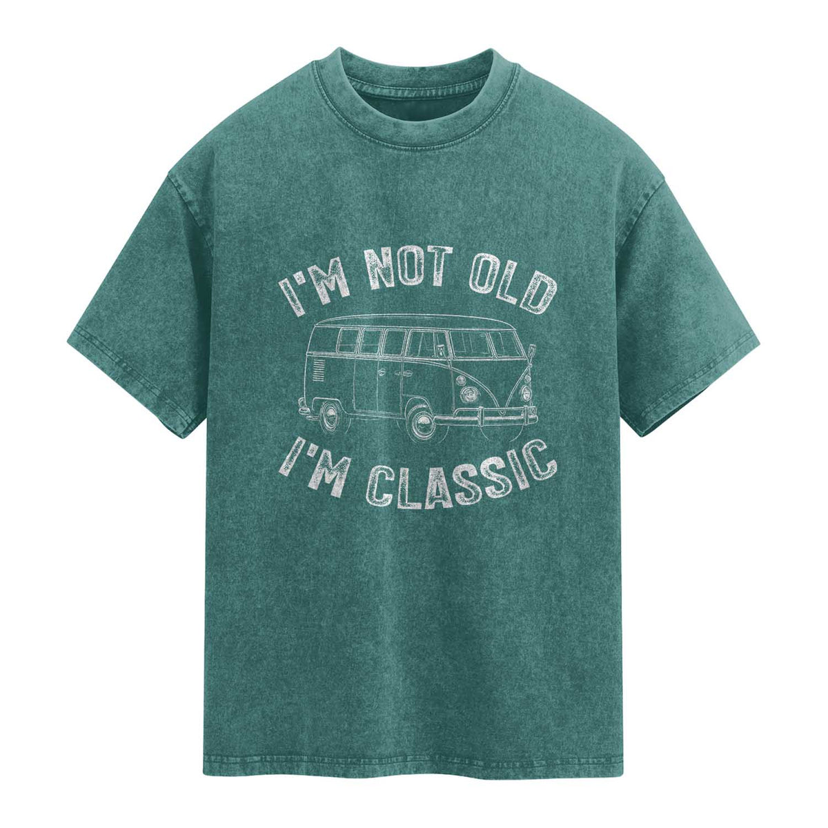 I'm Not Old I'm A Classic Washed Cotton T-Shirt Vintage 1967 Classic Microbus
