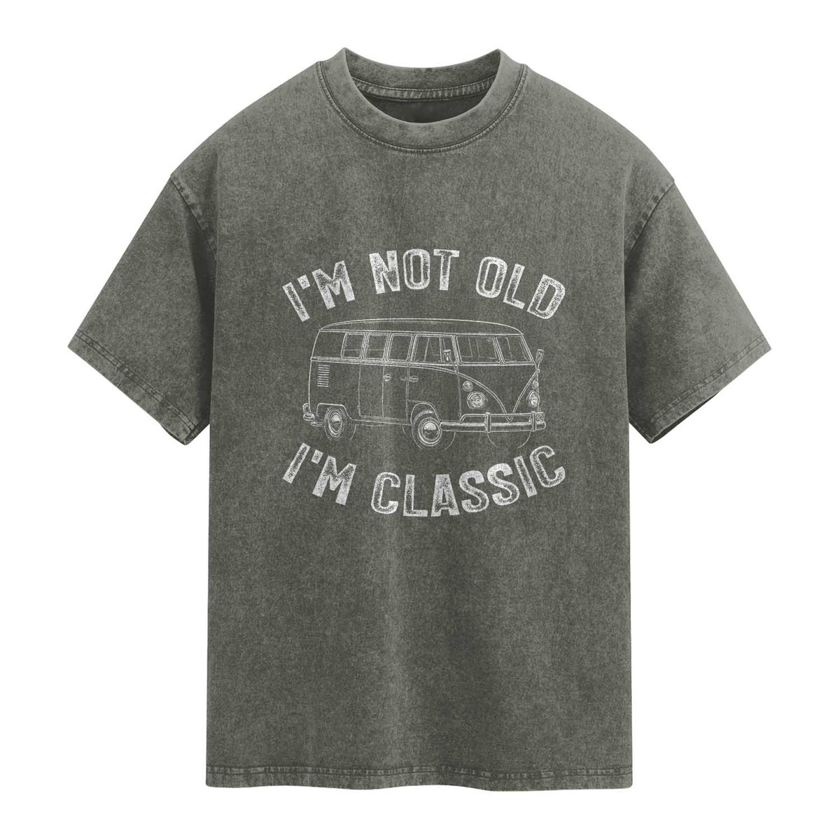 I'm Not Old I'm A Classic Washed Cotton T-Shirt Vintage 1967 Classic Microbus