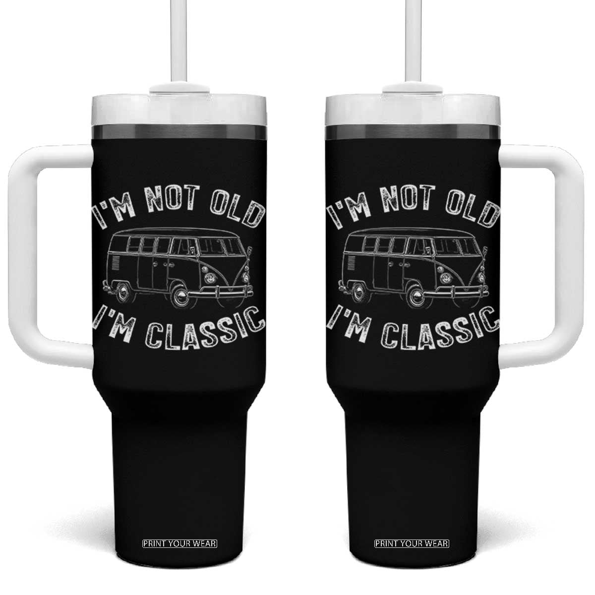 I'm Not Old I'm A Classic Tumbler With Handle Vintage 1967 Classic Microbus