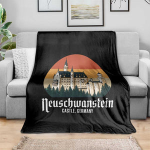 Neuschwanstein Castle Bavaria Germany Souvenir Memorabilia Throw Blanket