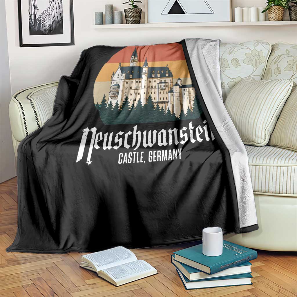 Neuschwanstein Castle Bavaria Germany Souvenir Memorabilia Throw Blanket