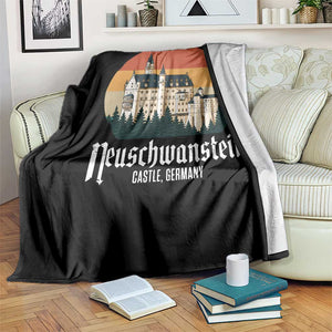 Neuschwanstein Castle Bavaria Germany Souvenir Memorabilia Throw Blanket