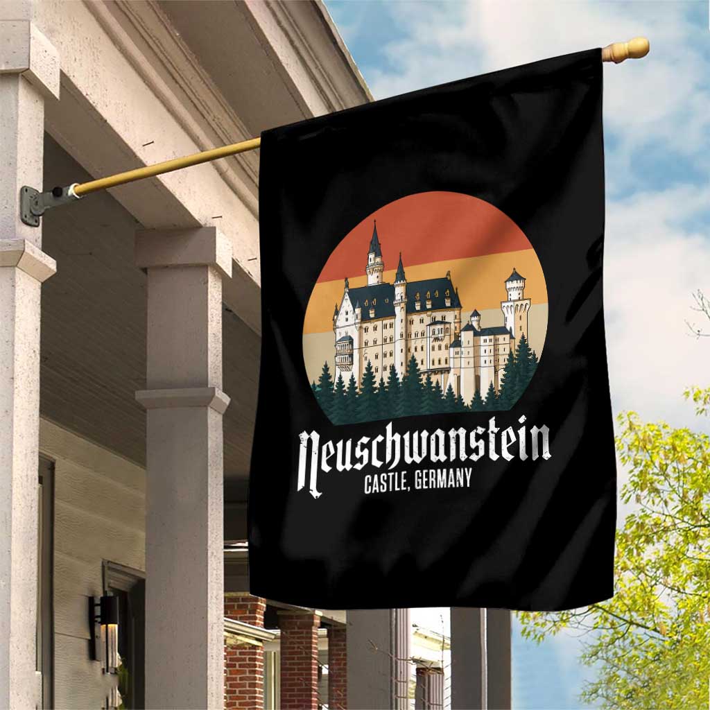 Neuschwanstein Castle Bavaria Germany Souvenir Memorabilia Garden Flag