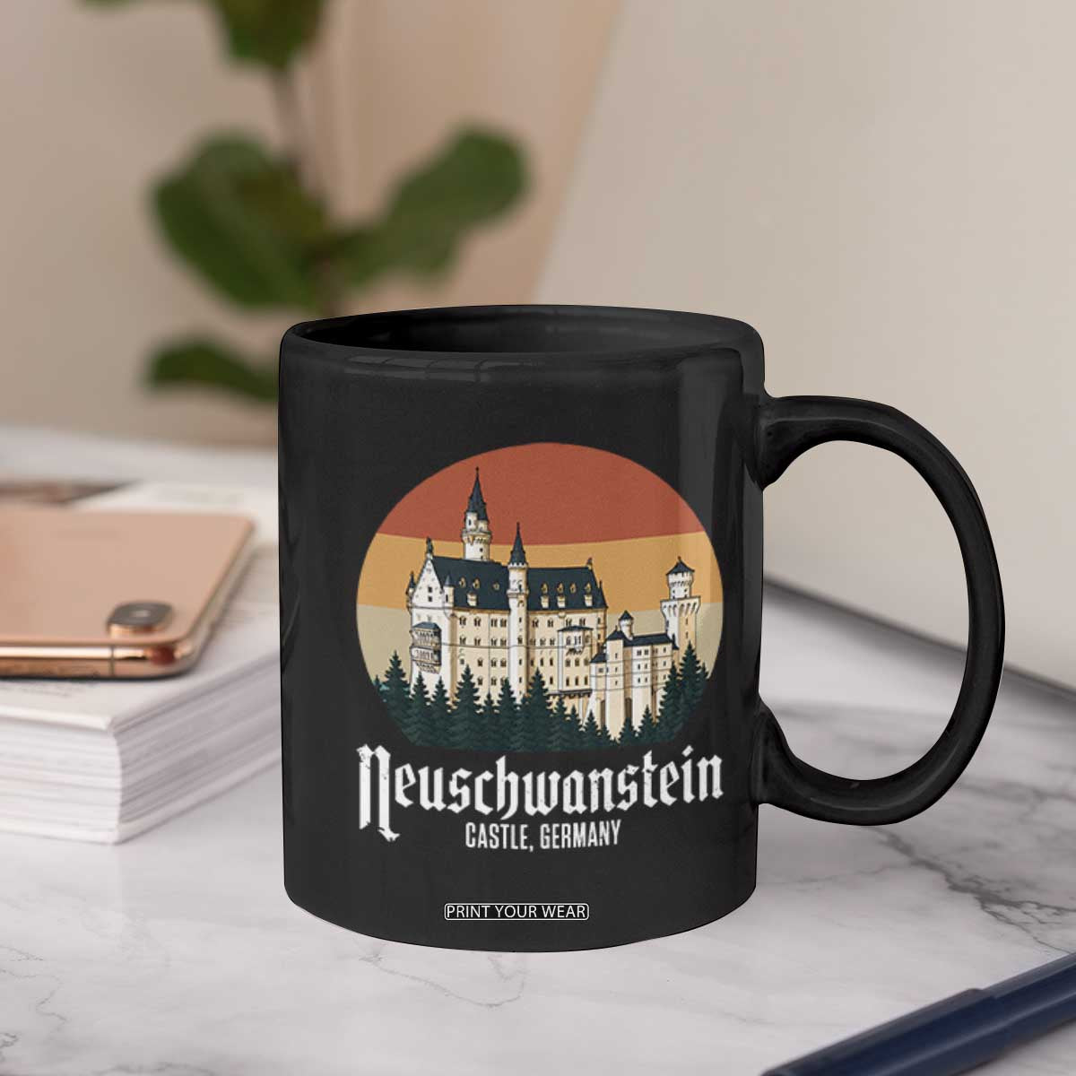 Neuschwanstein Castle Bavaria Germany Souvenir Memorabilia Coffee Mug