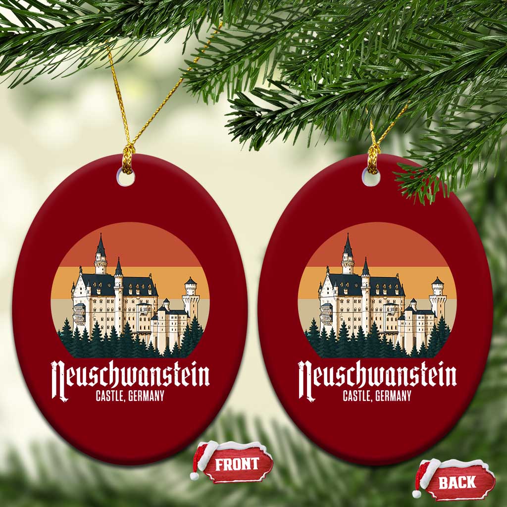 Neuschwanstein Castle Bavaria Germany Souvenir Memorabilia Ceramic Ornament