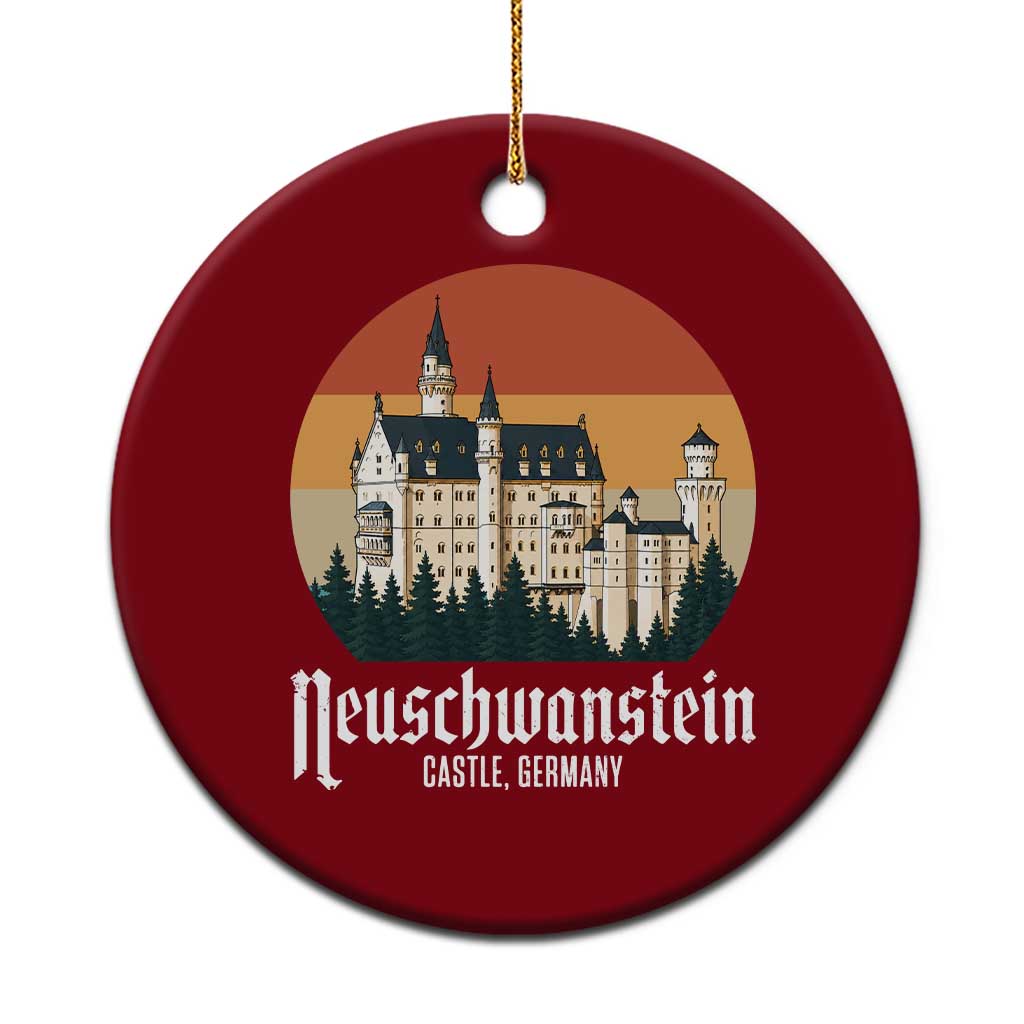 Neuschwanstein Castle Bavaria Germany Souvenir Memorabilia Ceramic Ornament