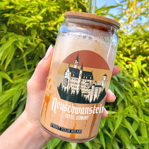 Neuschwanstein Castle Bavaria Germany Souvenir Memorabilia Glass Can