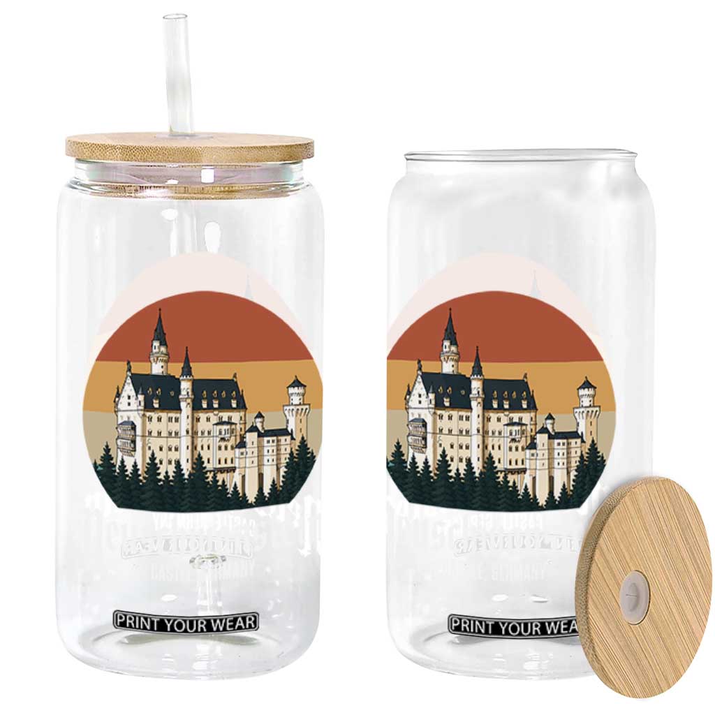 Neuschwanstein Castle Bavaria Germany Souvenir Memorabilia Glass Can
