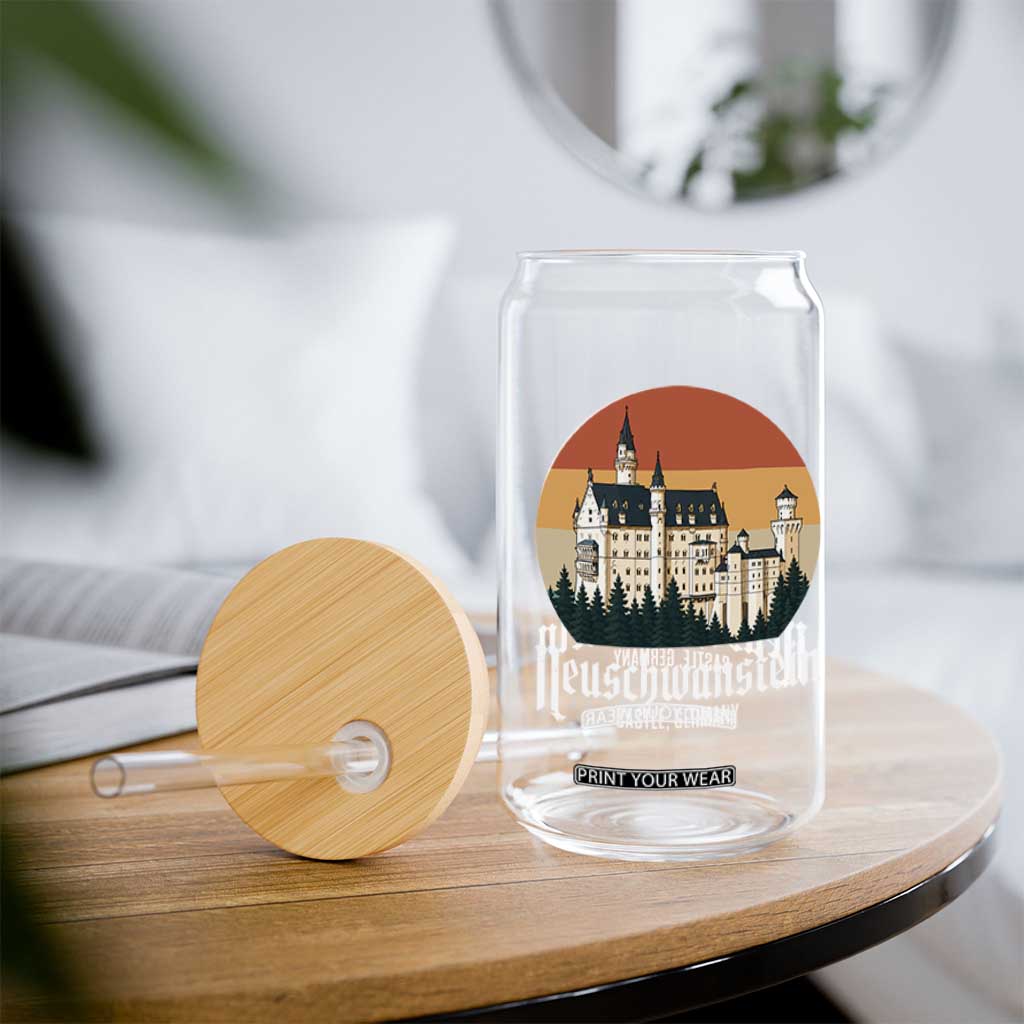 Neuschwanstein Castle Bavaria Germany Souvenir Memorabilia Glass Can