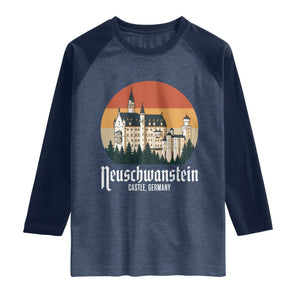Neuschwanstein Castle Bavaria Germany Souvenir Memorabilia Raglan Shirt