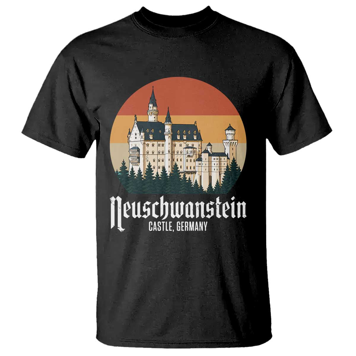 Neuschwanstein Castle Bavaria Germany Souvenir Memorabilia T Shirt