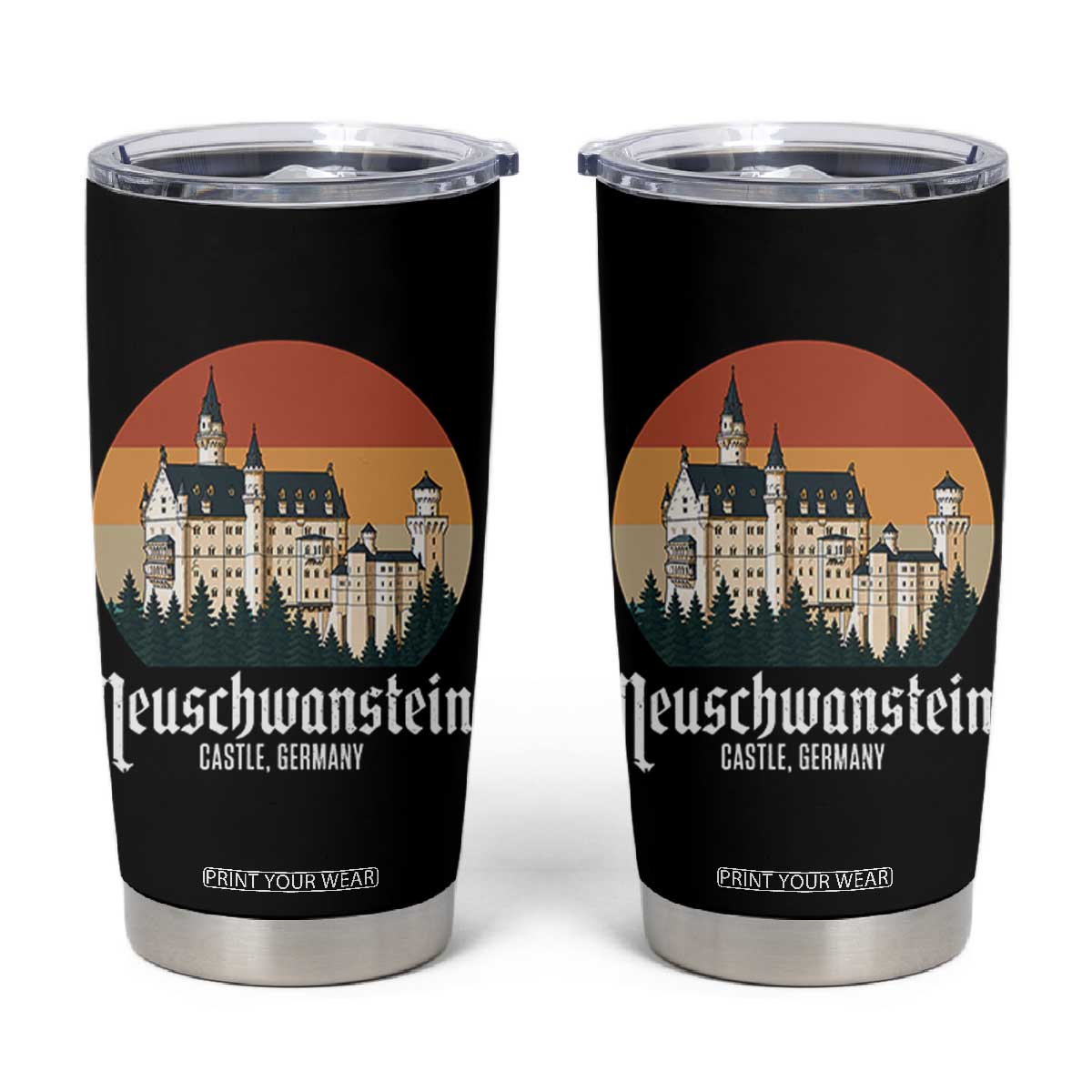 Neuschwanstein Castle Bavaria Germany Souvenir Memorabilia Tumbler Cup