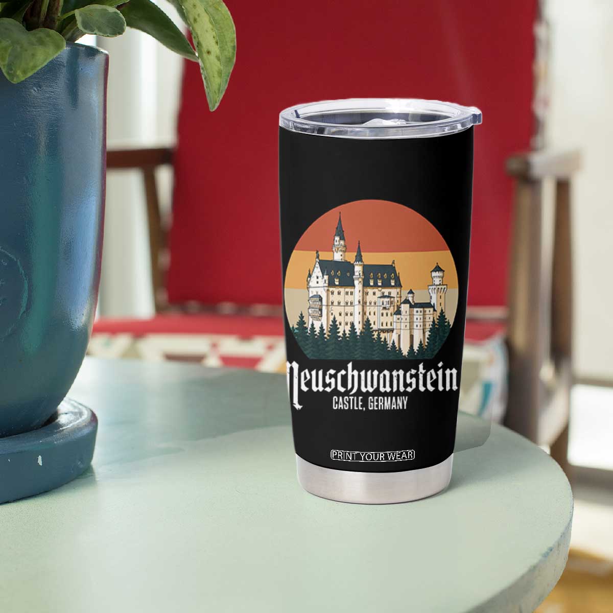 Neuschwanstein Castle Bavaria Germany Souvenir Memorabilia Tumbler Cup