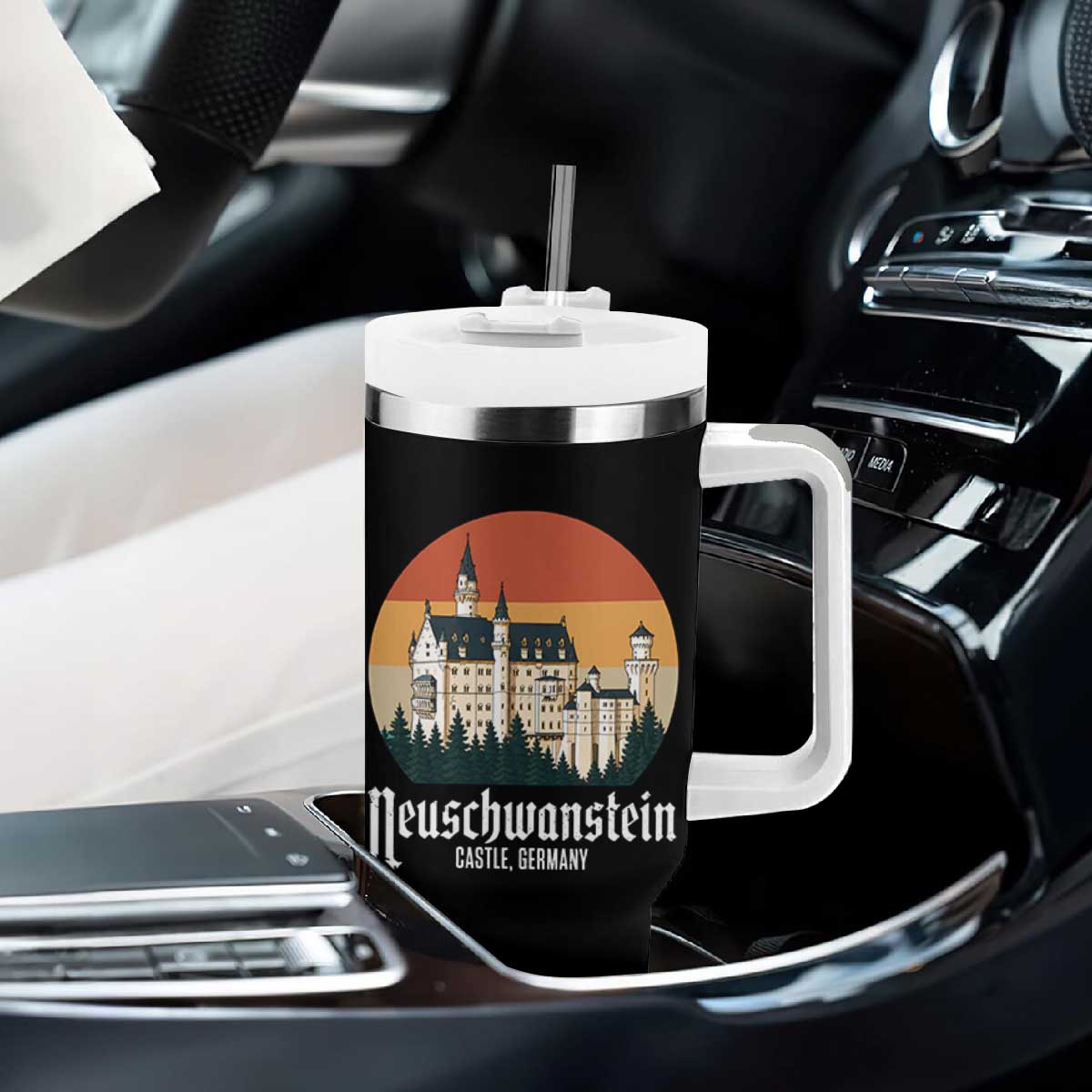 Neuschwanstein Castle Bavaria Germany Souvenir Memorabilia Tumbler With Handle