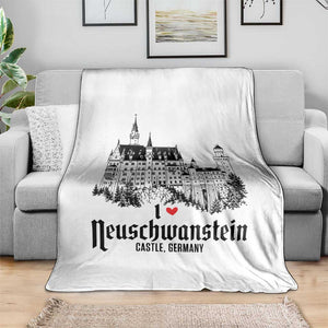 Neuschwanstein Castle Lover Throw Blanket Vintage Bavaria I Love Germany