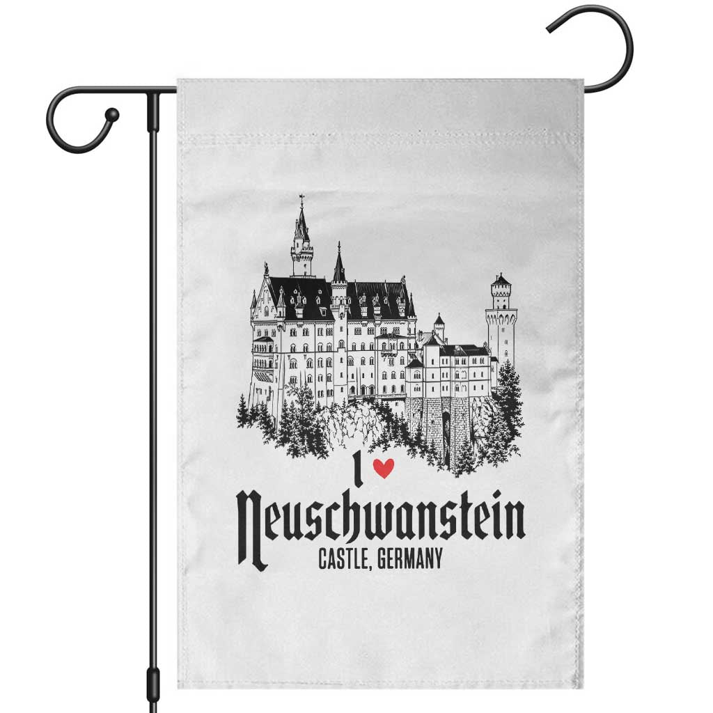 Neuschwanstein Castle Lover Garden Flag Vintage Bavaria I Love Germany