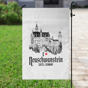 Neuschwanstein Castle Lover Garden Flag Vintage Bavaria I Love Germany