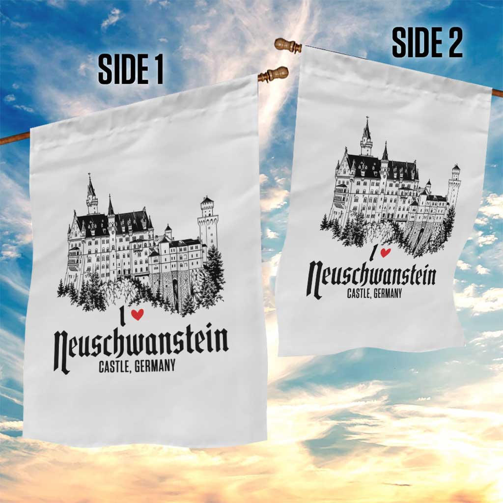 Neuschwanstein Castle Lover Garden Flag Vintage Bavaria I Love Germany