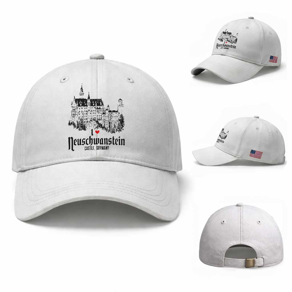 Neuschwanstein Castle Lover Baseball Cap Vintage Bavaria I Love Germany