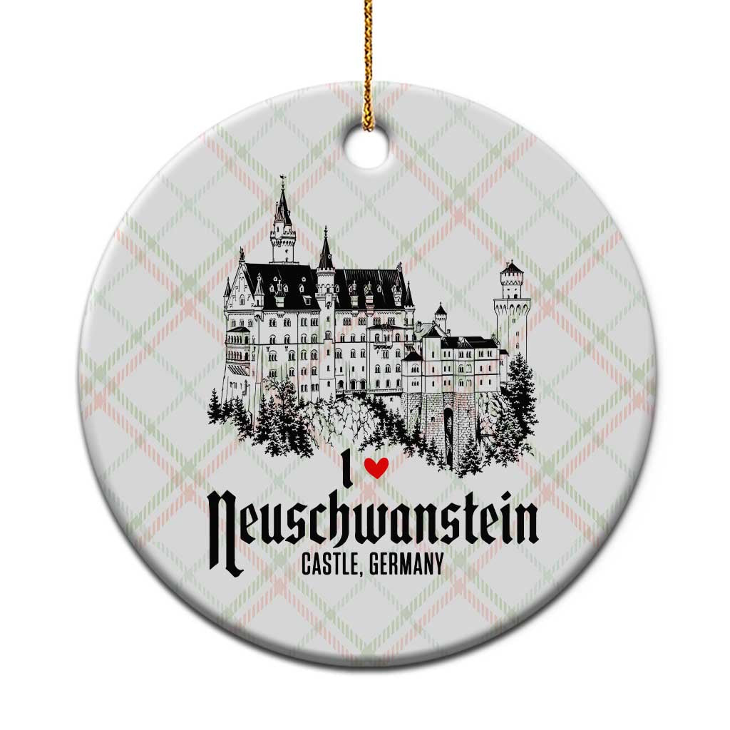 Neuschwanstein Castle Lover Ceramic Ornament Vintage Bavaria I Love Germany