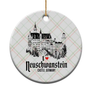 Neuschwanstein Castle Lover Ceramic Ornament Vintage Bavaria I Love Germany