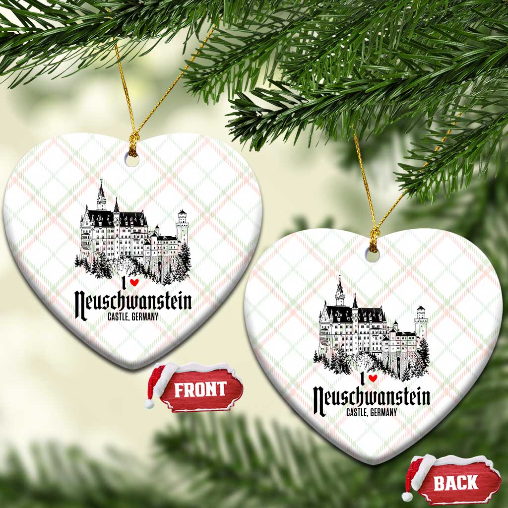 Neuschwanstein Castle Lover Ceramic Ornament Vintage Bavaria I Love Germany