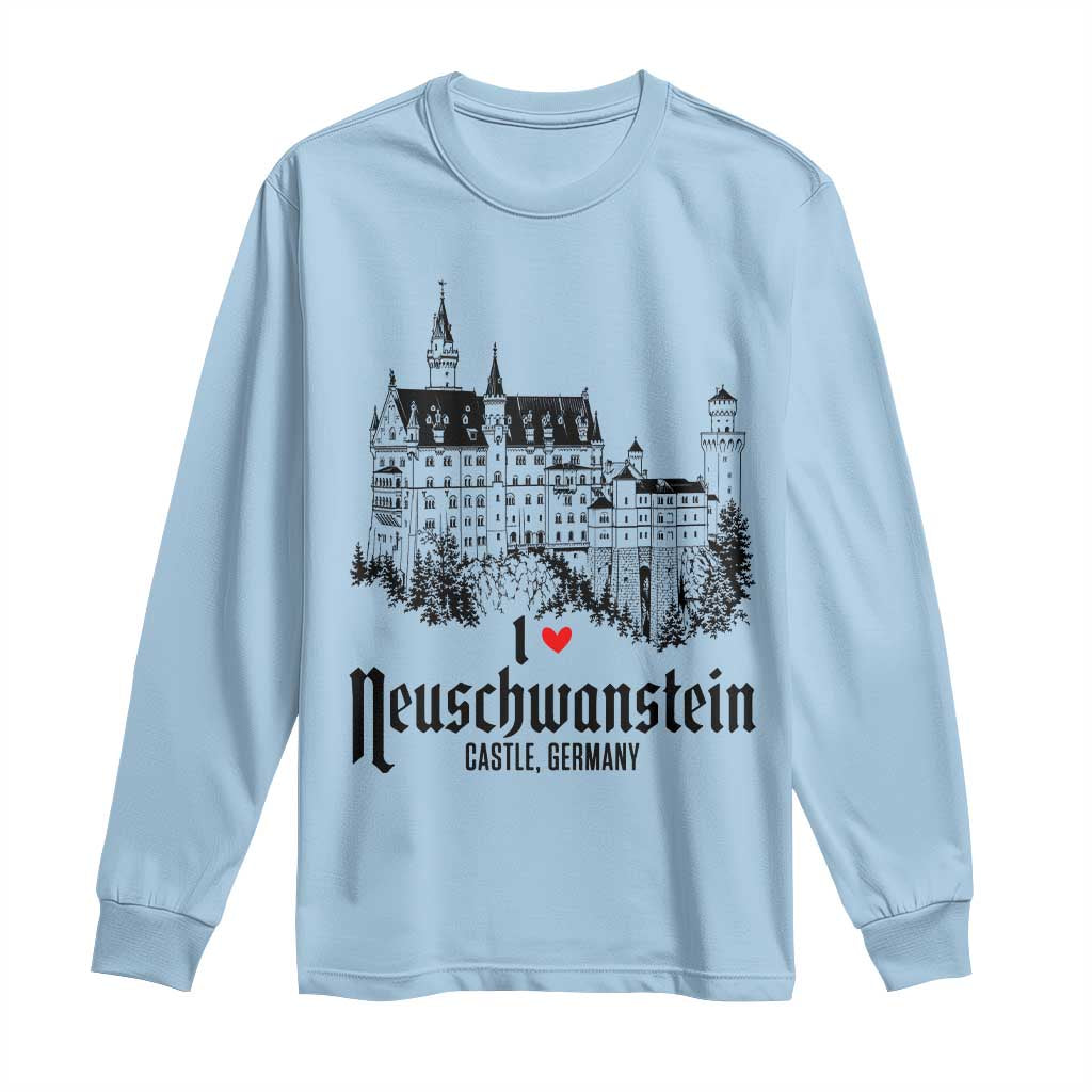 Neuschwanstein Castle Lover Long Sleeve Shirt Vintage Bavaria I Love Germany